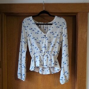 Floral Long Sleeve Women's Top